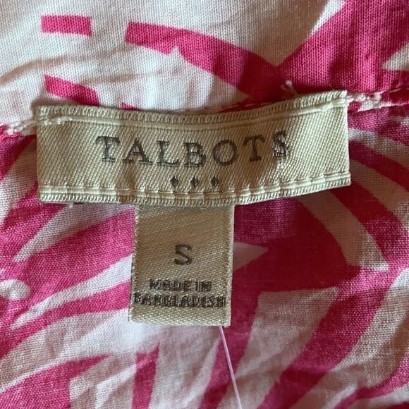 𝅺nwt Talbots Palm Print Tunic Top Blouse Women’s Size S - Picture 9 of 10